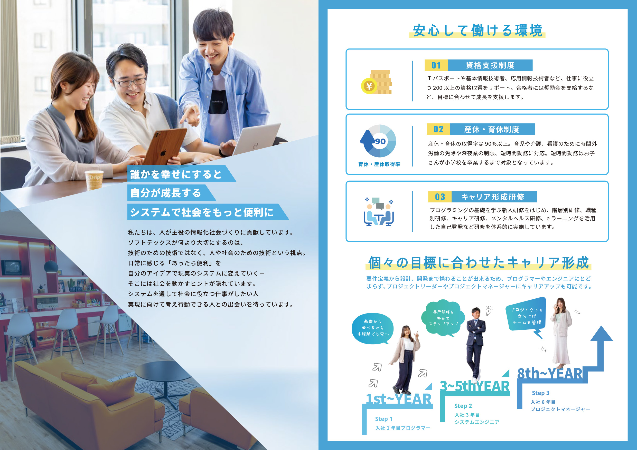 株式会社ソフトテックス様｜採用パンフレット制作